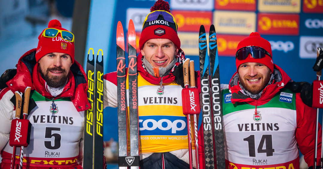 Triple Russian podium at cold Ruka 15km F Pursuit