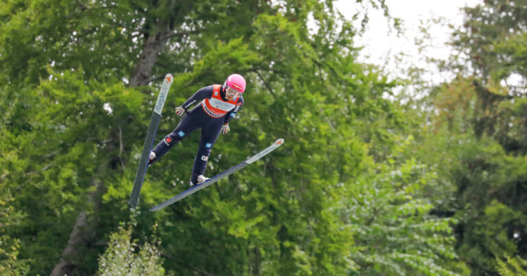 Armbruster takes lead after Ski Jumping