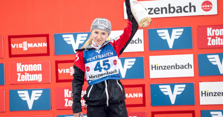 Chiara Kreuzer is back on the podium in Hinzenbach